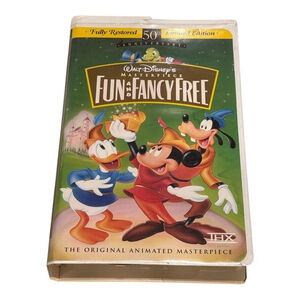 Fun And Fancy Free VHS Walt Disney 50th Anniversary Fully Restored THX Edition